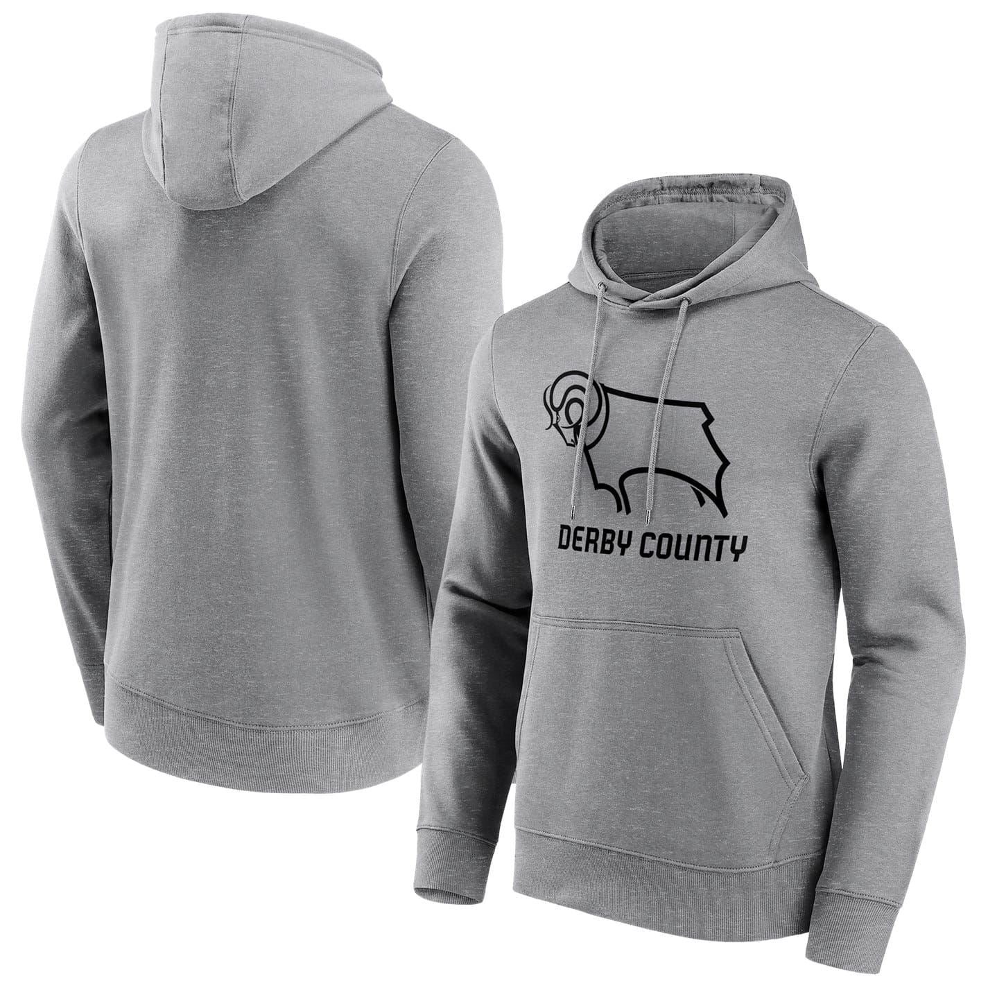 Derby County FC Mens Essential Logo Hoodie