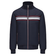 lonsdale C And S Stripe Patterned Ribbed Cuff Bomber Jacket