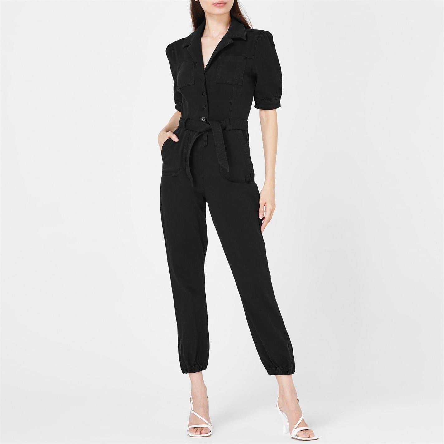 Paige Mayslie Collared Short Sleeve Jumpsuit