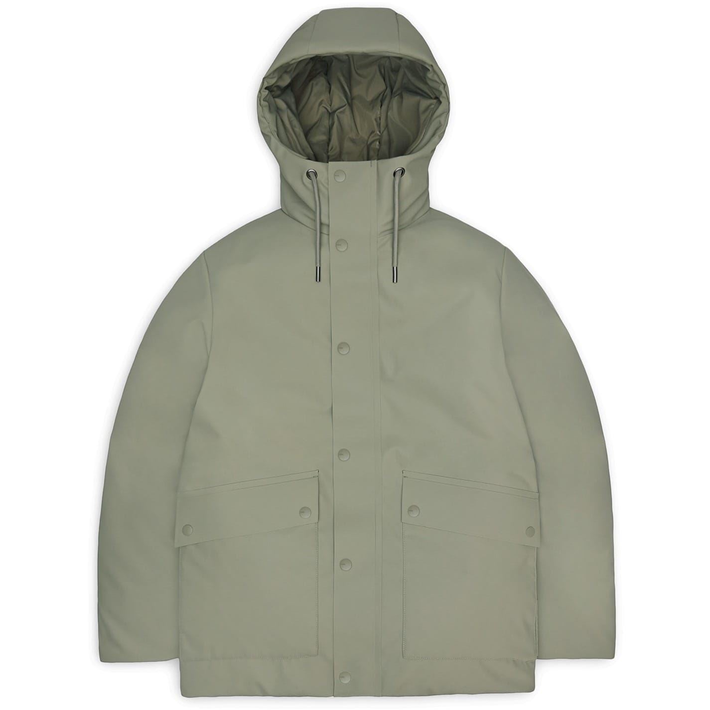 Rains Nome Hooded Snap Button Solid Patterned Parka