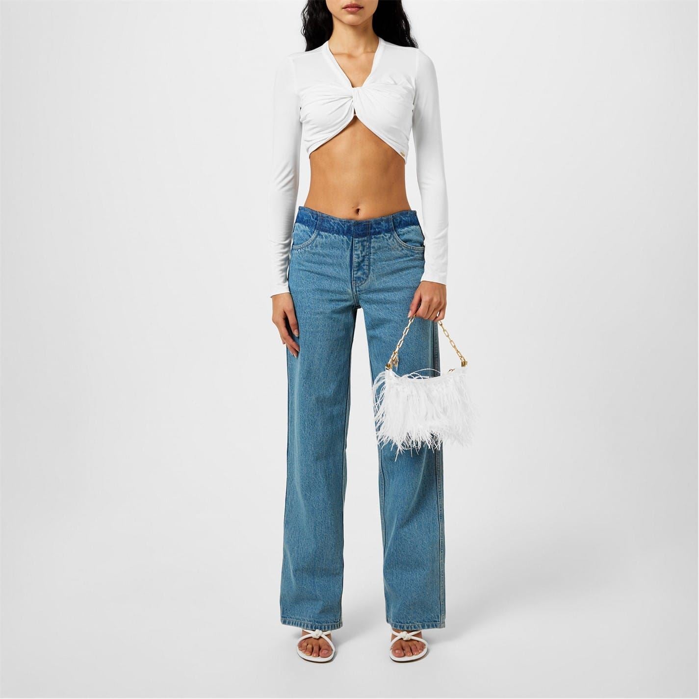 Christopher Esber Wide Leg Relaxed Fit Denim Jeans