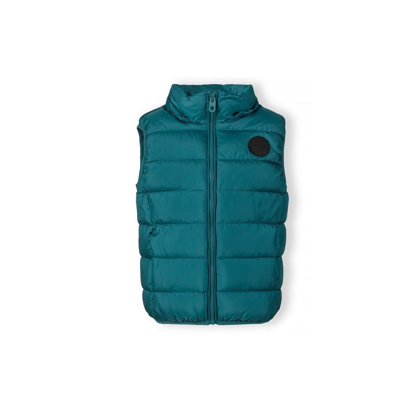 Minoti Boys Padded Gilet Detachable Hood Turquoise