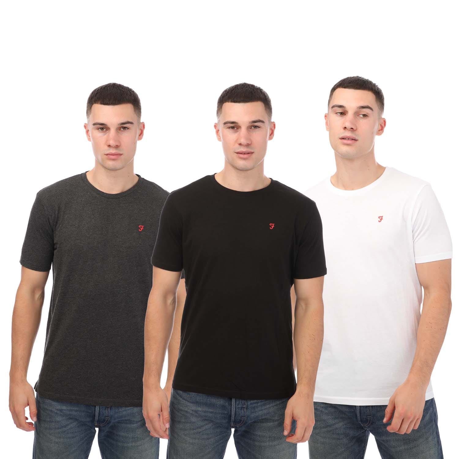 Farah Mens Colney 3 Pack T-Shirts