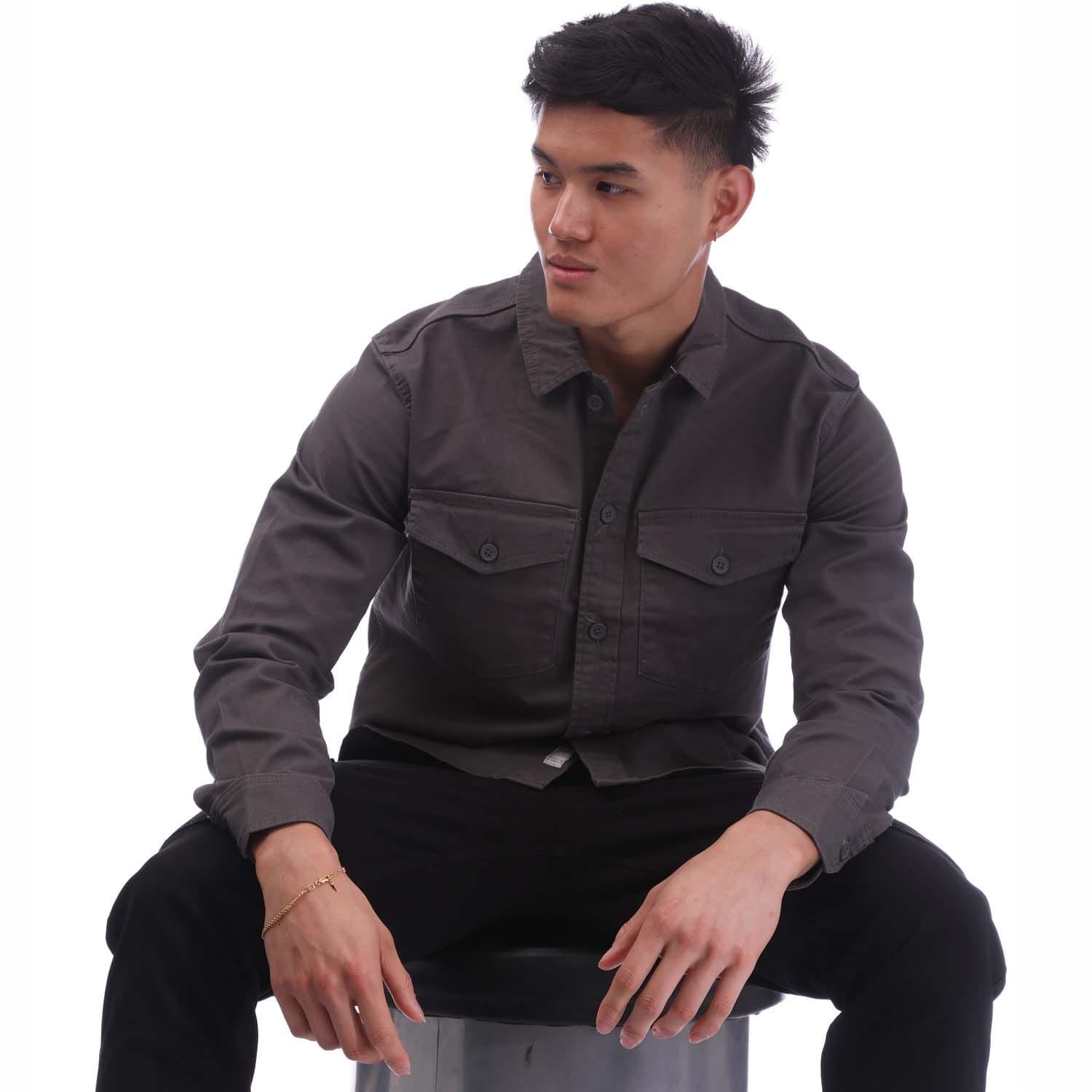 Jack and Jones Mens Stretch Over Shirt