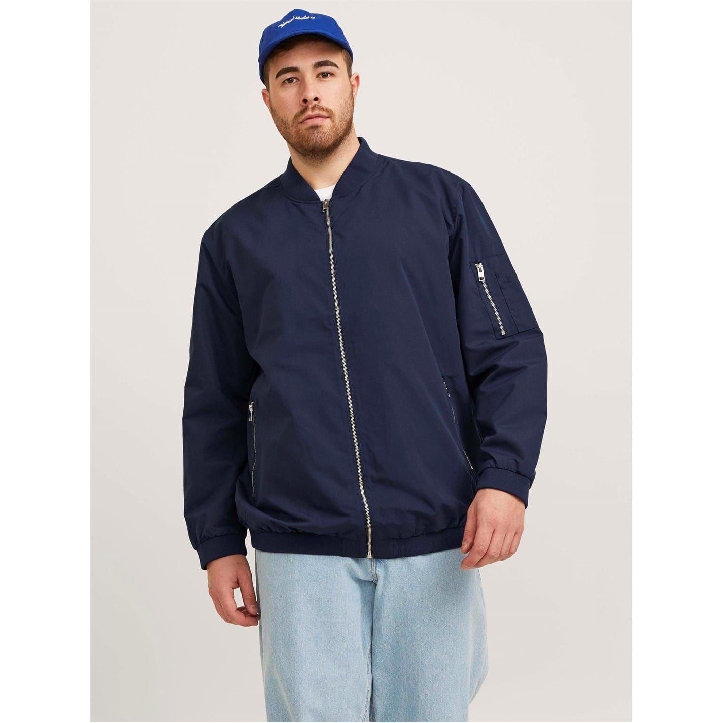 Jack and Jones Mens Rush Bomber Jacket Plus Size