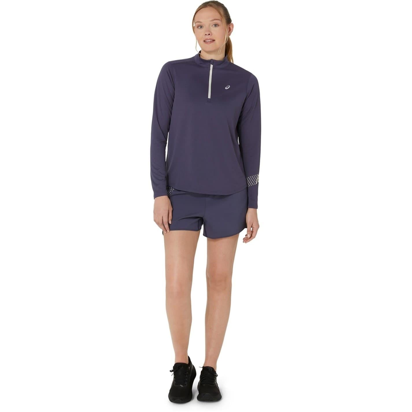 Asics Womens Icon Half Zip Ls Top Running