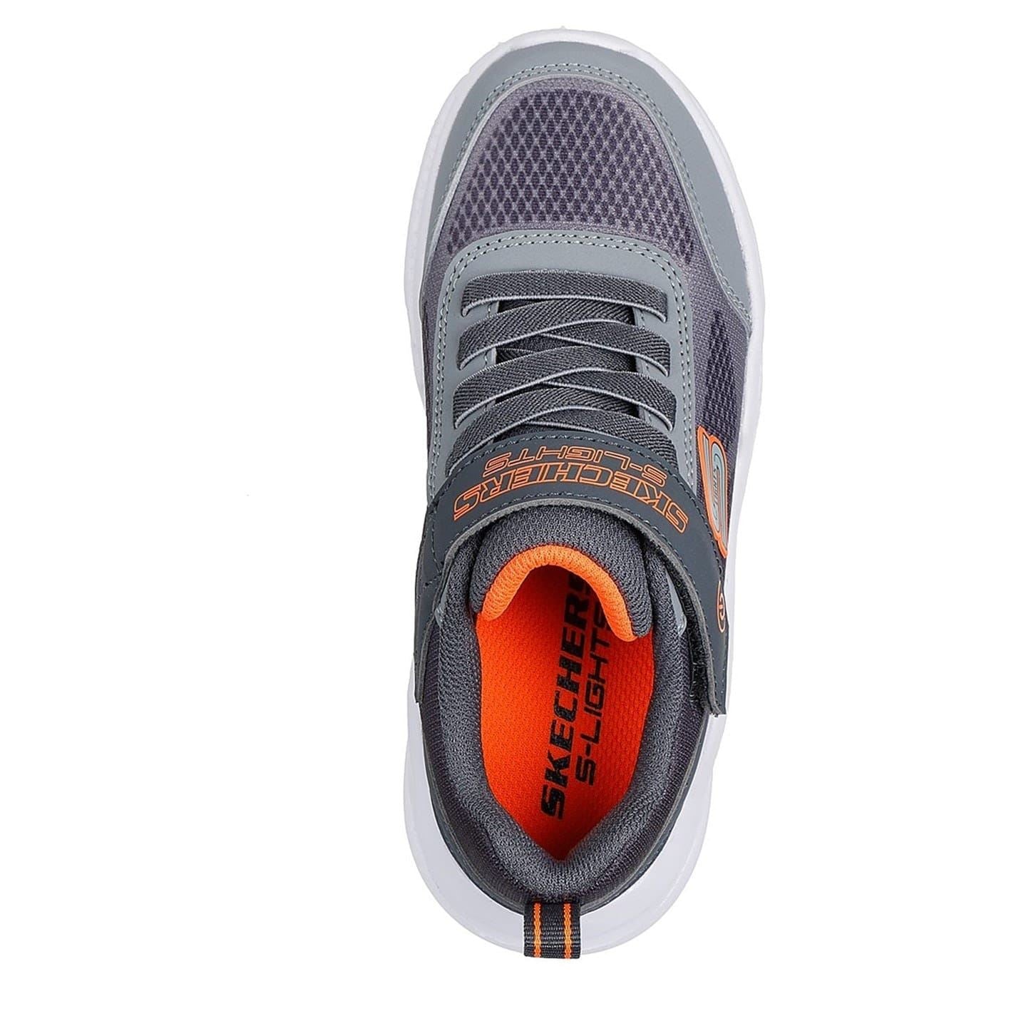 Skechers Boys Lighted Gore Strap Round Toe Trainers