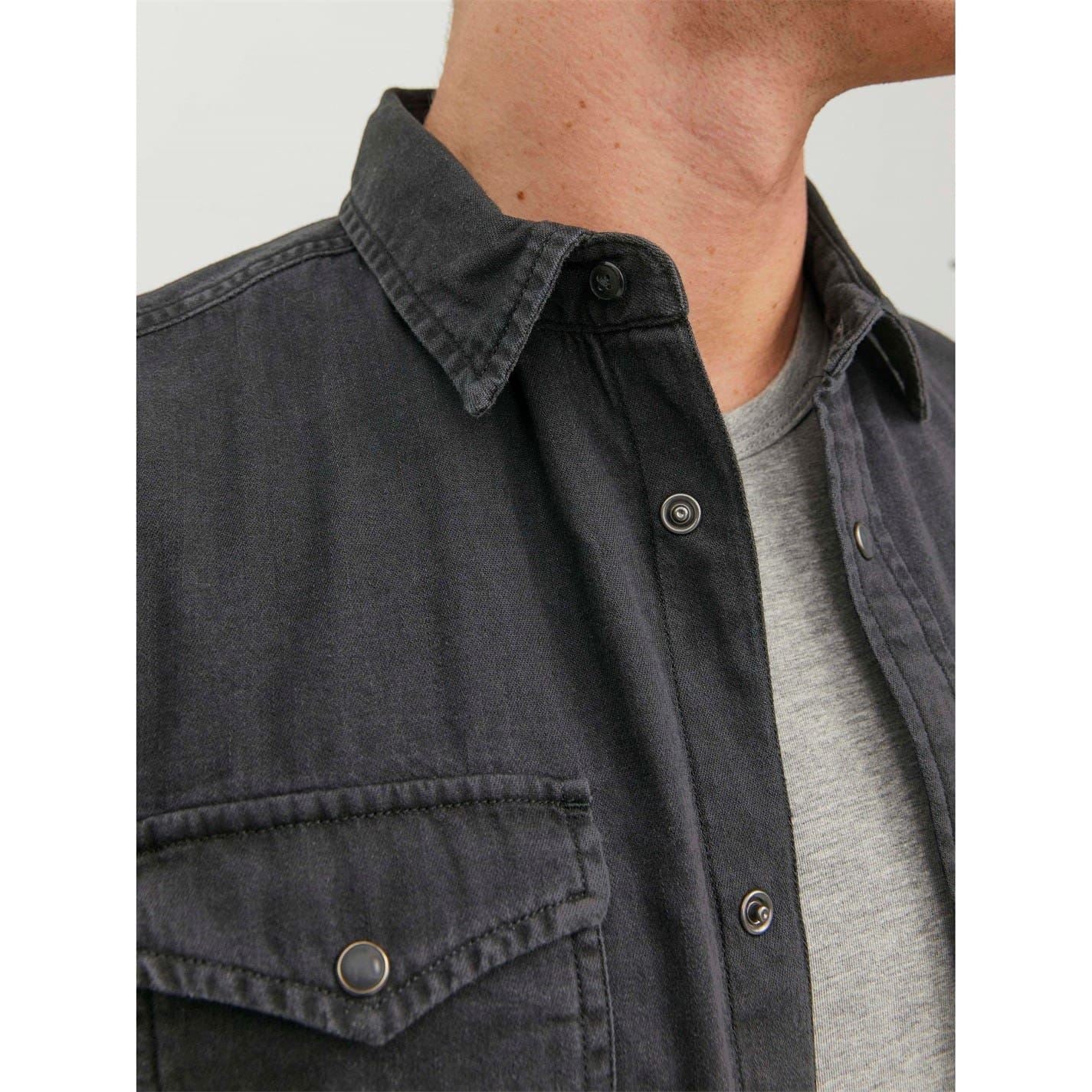 Jack and Jones Sheridan Collared Neck Long Sleeve Shirt