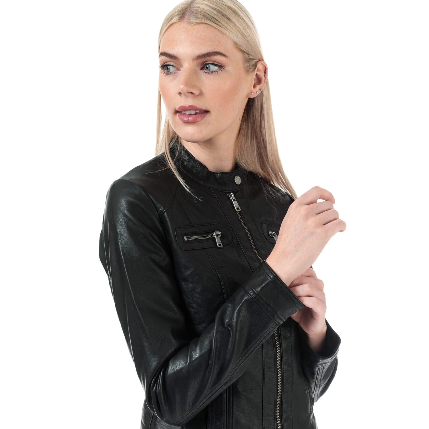 Only Bandit Faux Leather Biker Jacket