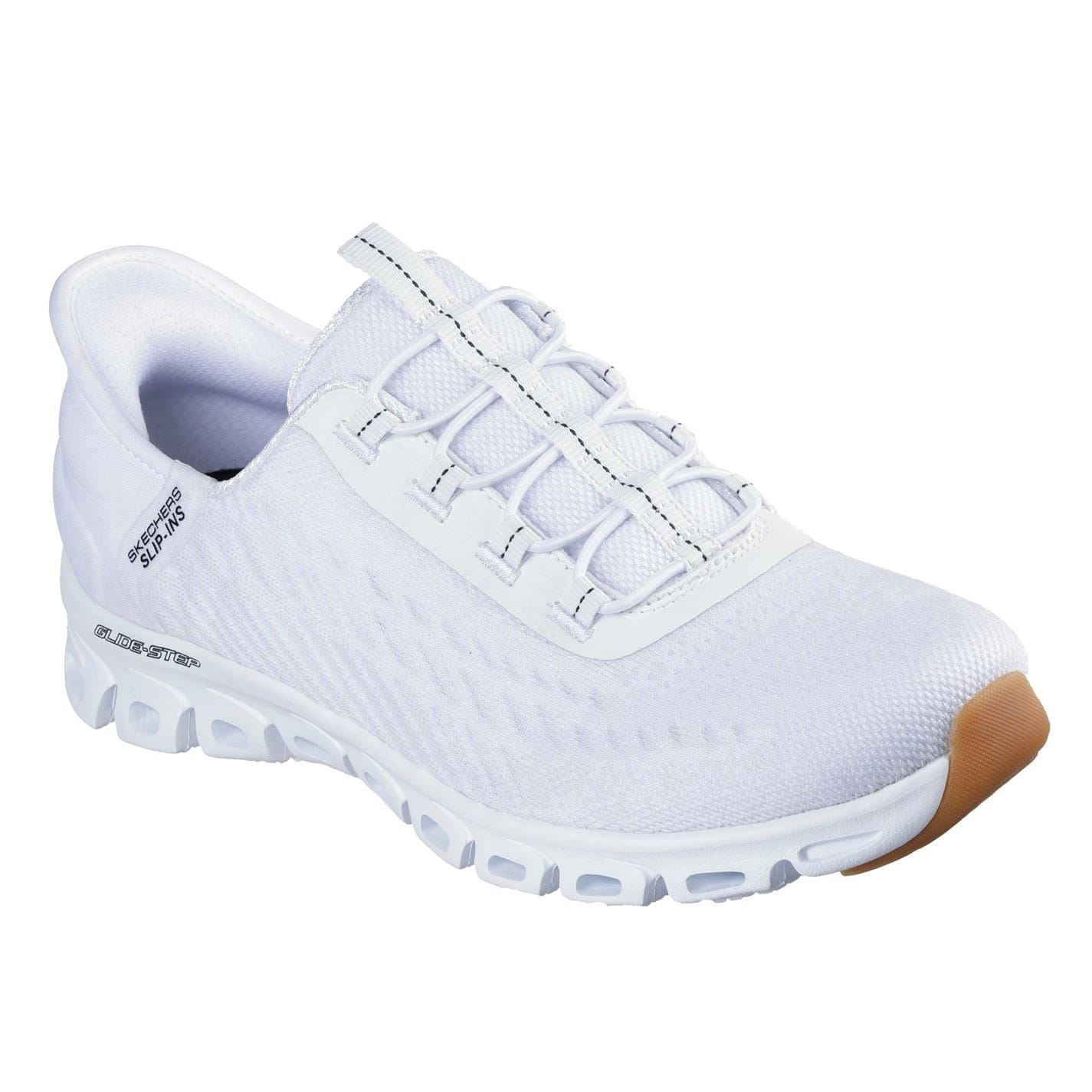 Skechers Glide Step Ribbed Lace-Up Trainers