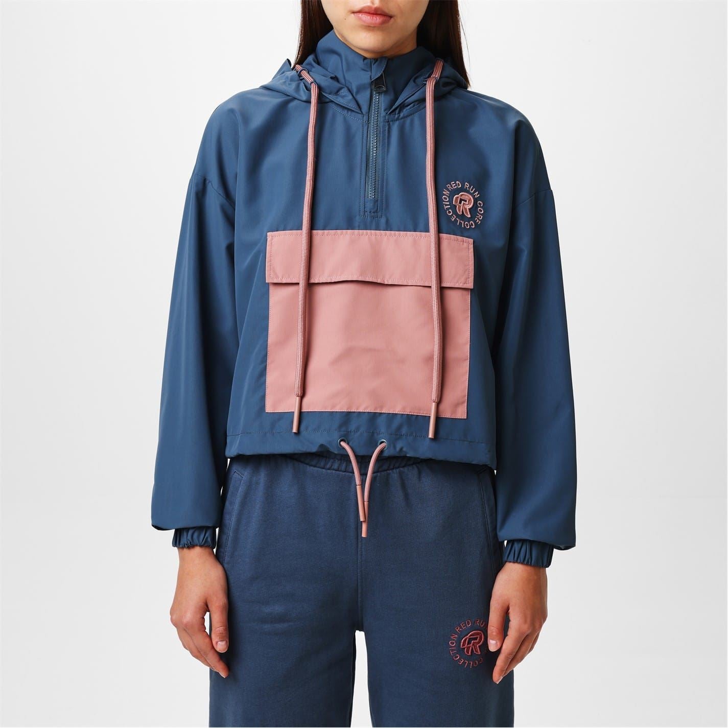 Red Run Cropped Windbreaker