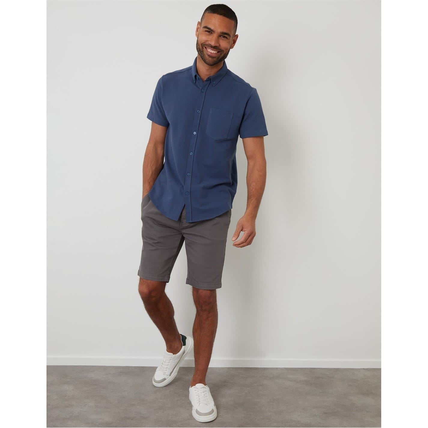 Threadbare Majestic Regular Fit Button Down Collar Shirt