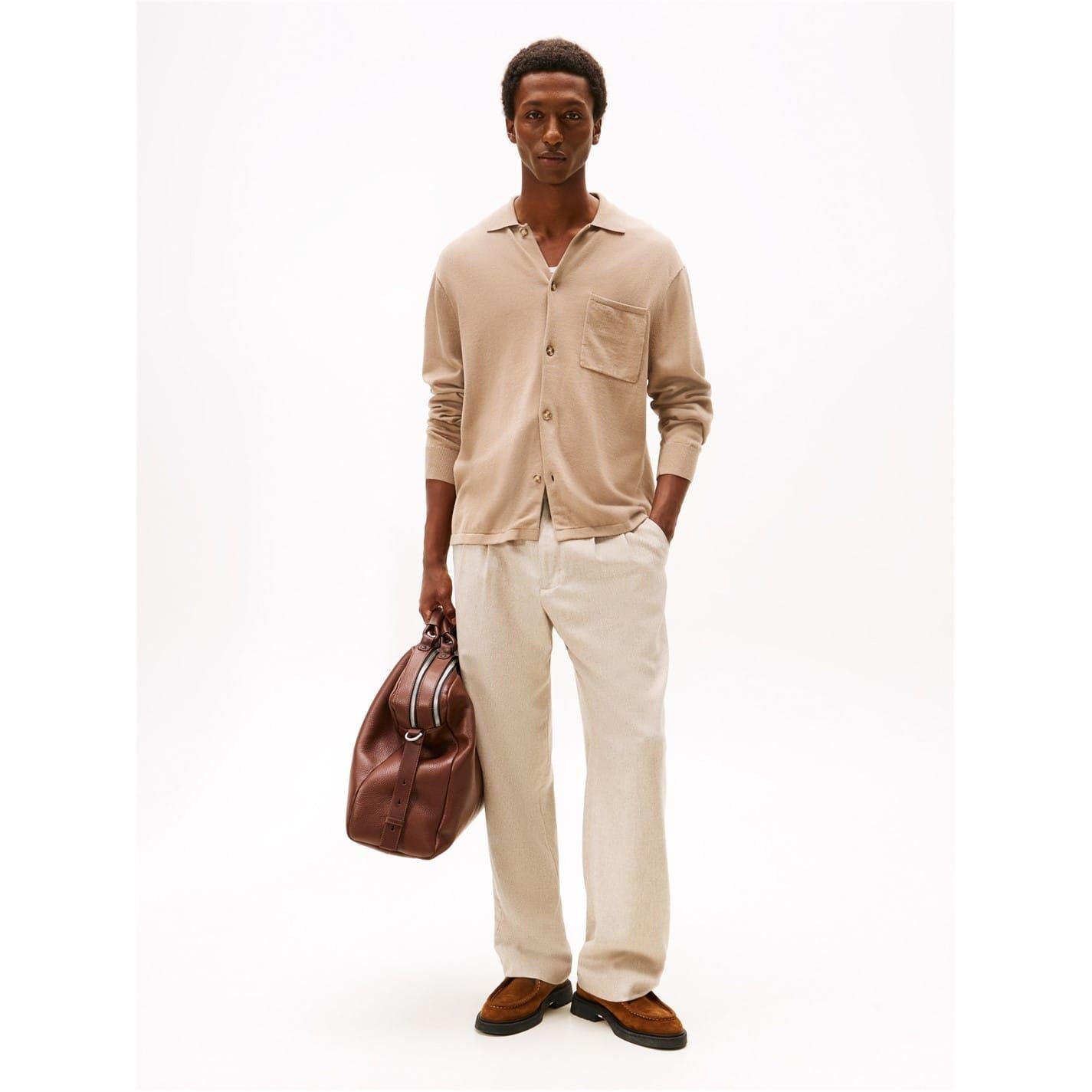 Tommy Hilfiger Solid Patterned Ribbed Cuff Overshirt