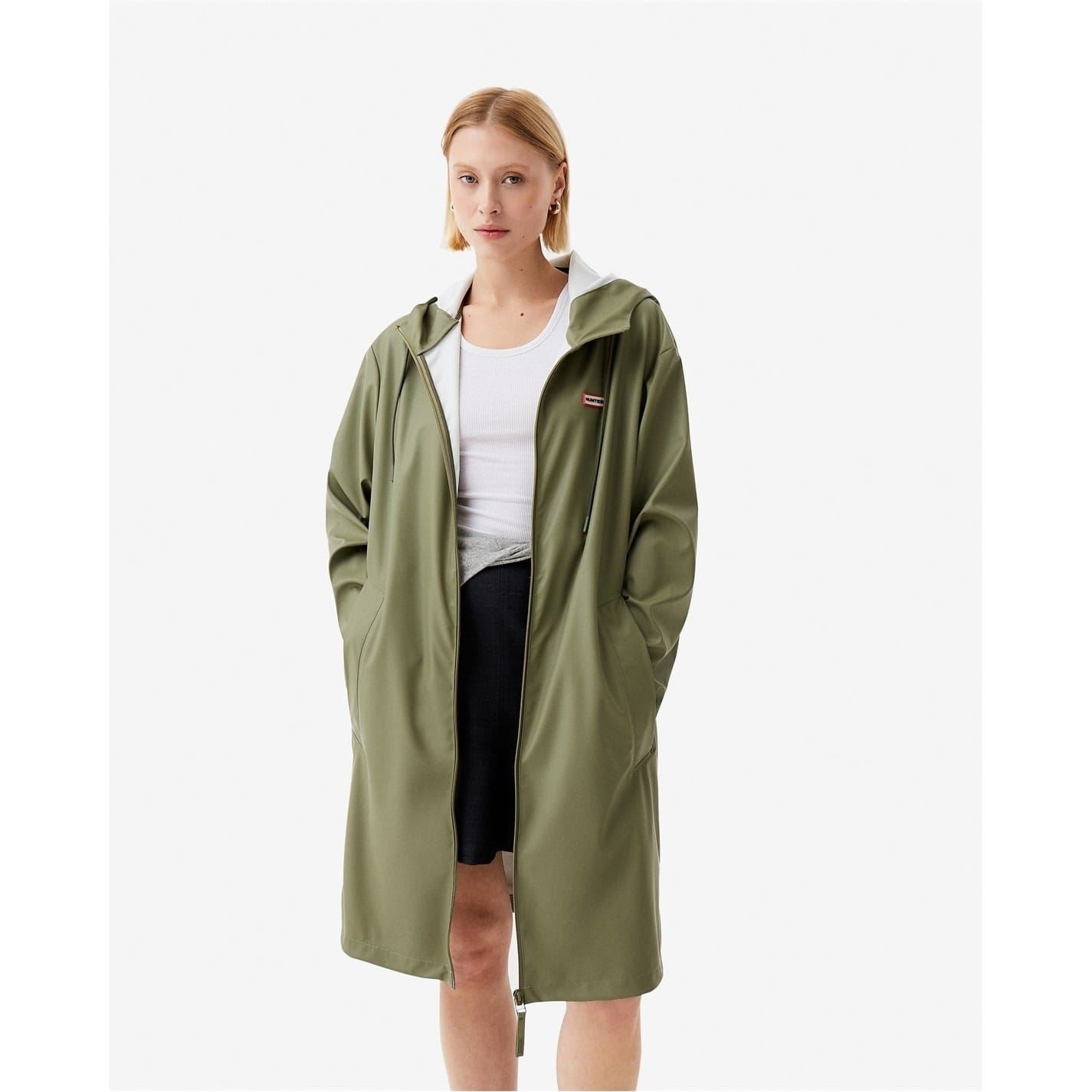 Hunter Andrea Solid Patterned Rain Jacket
