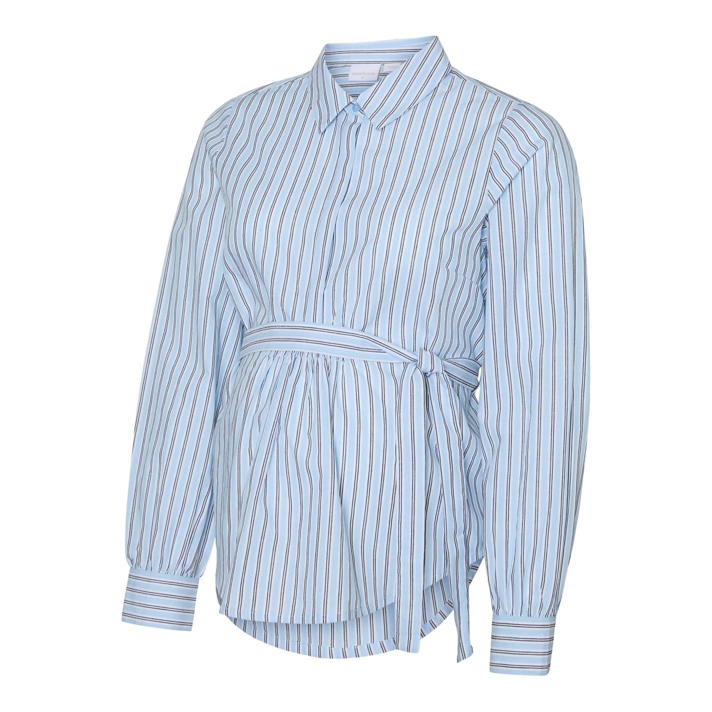 Mamalicious Collared Neck Long Sleeve Regular Fit Shirt