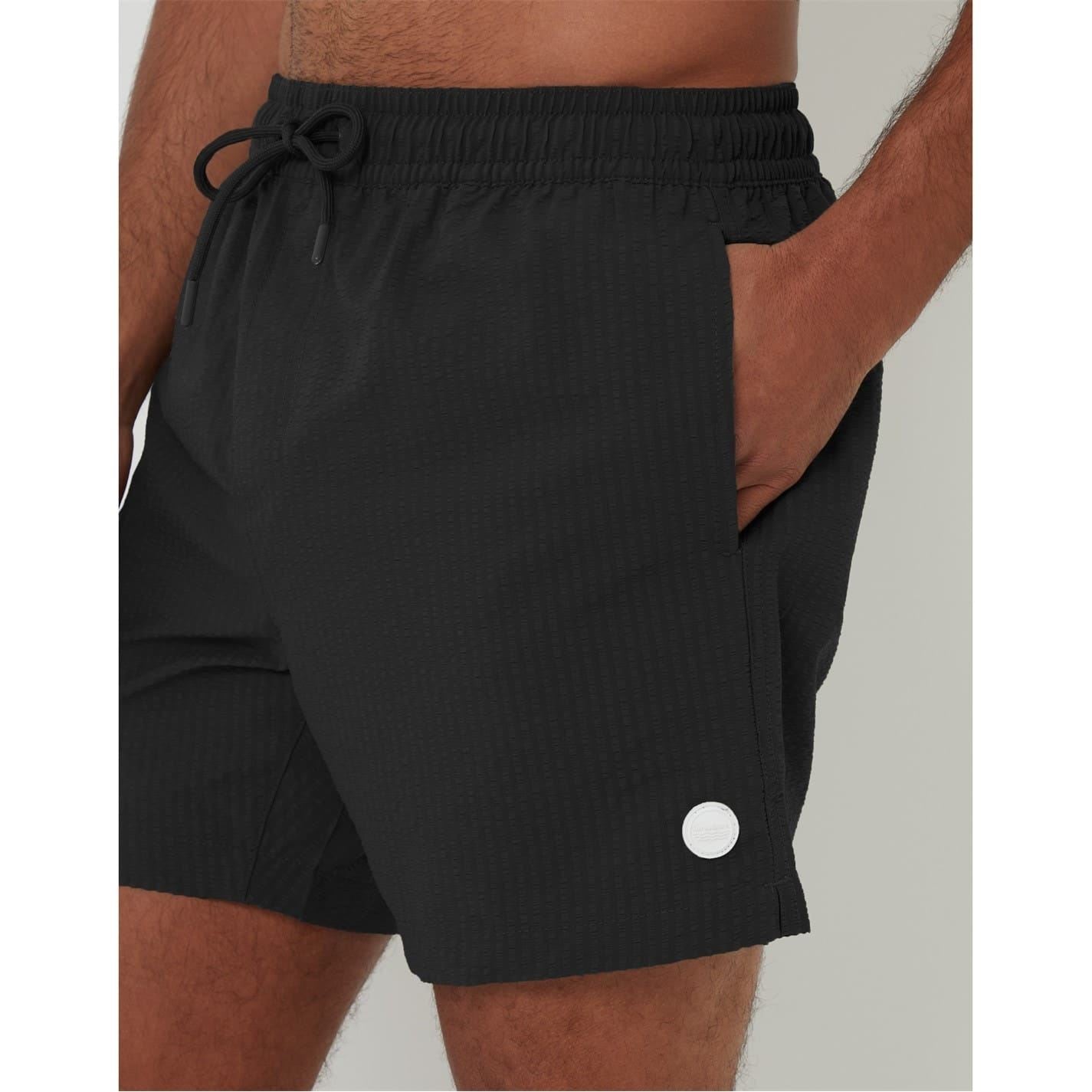 Threadbare Rola Relaxed Fit Textured Swim Shorts