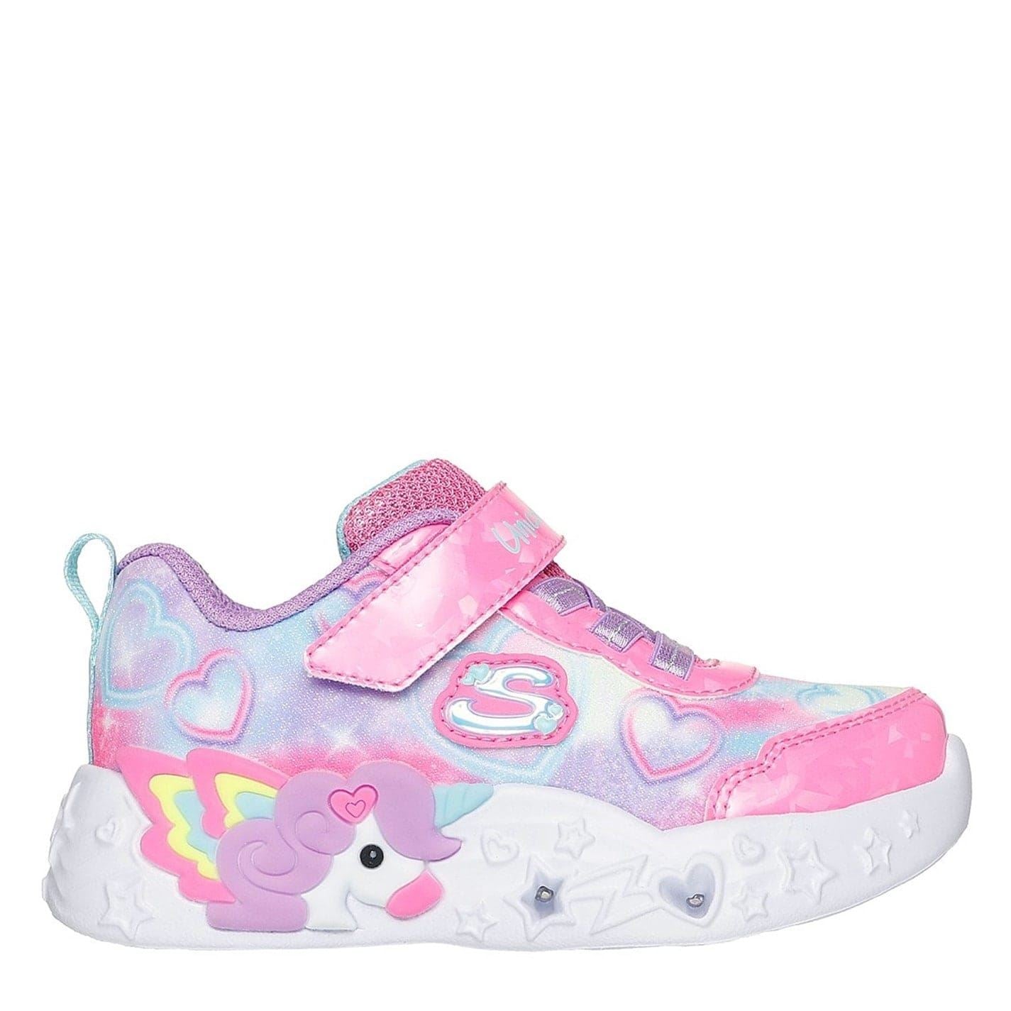 Skechers Unicorn Light Up Graphic Print Trainers