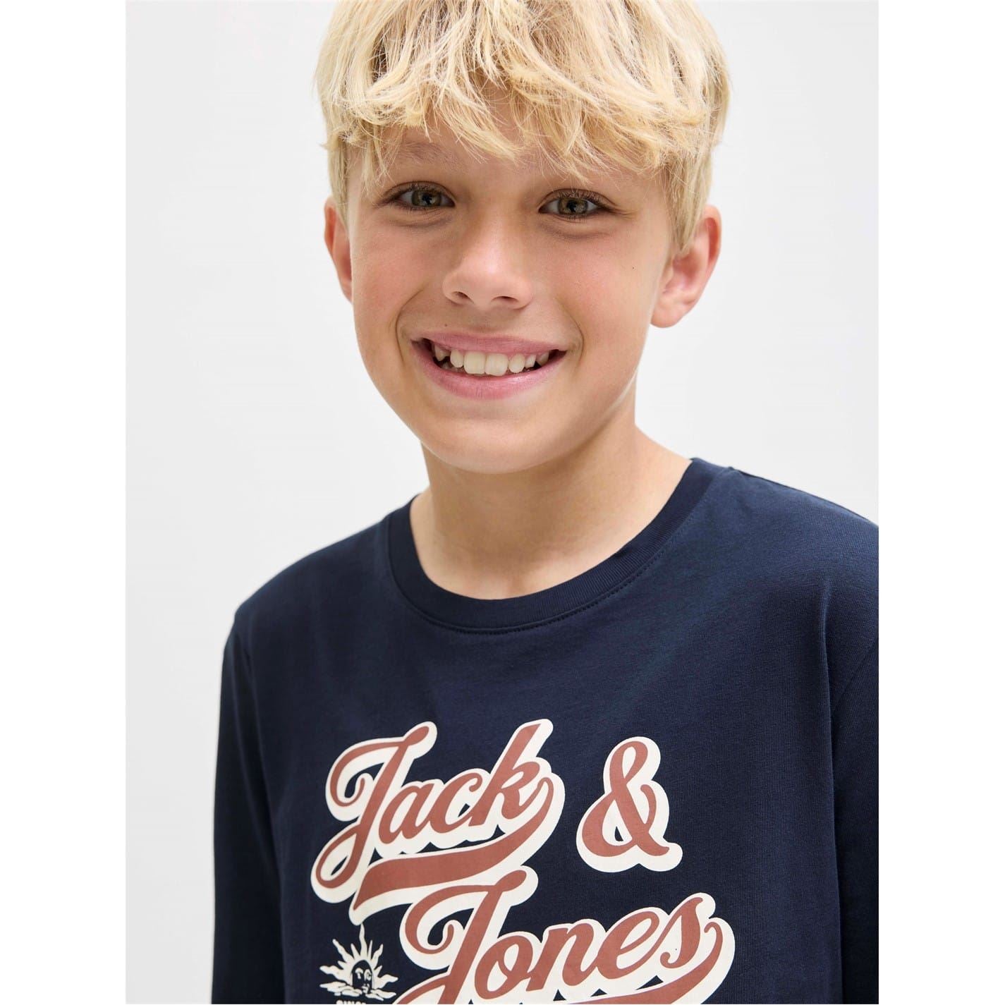Jack and Jones Logo Longsleeve T-Shirt Junior Boys