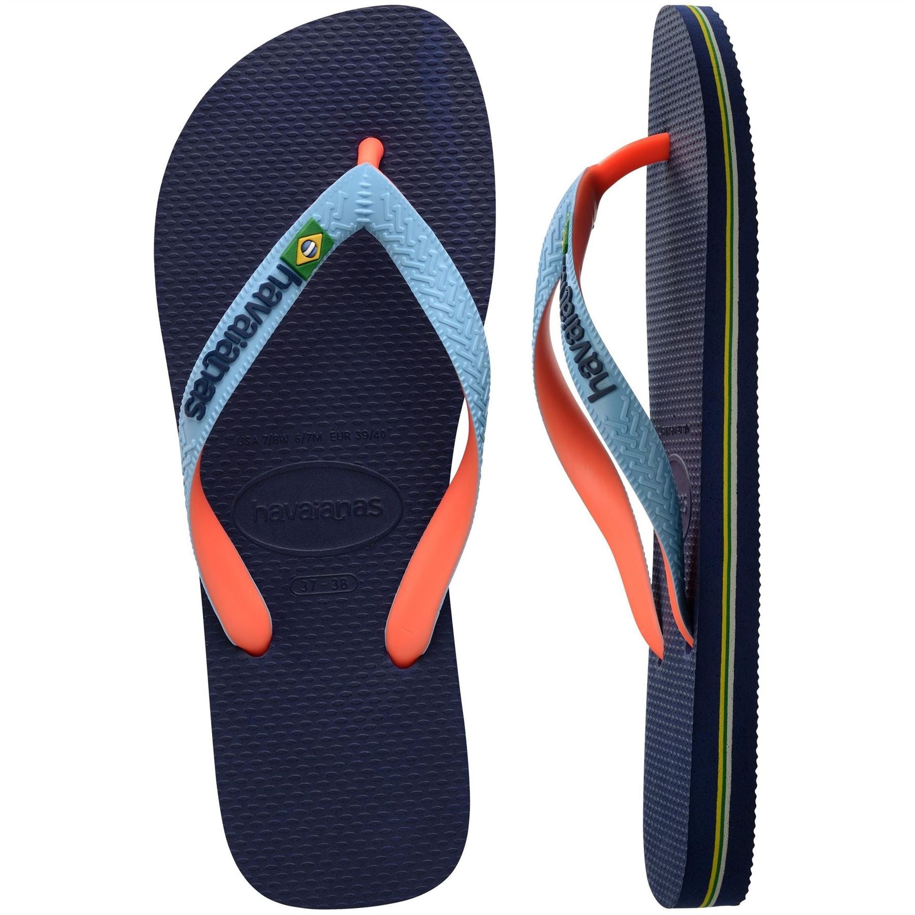 Havaianas Womens Hav. Brasil Mix Leaf Green Marine B Flip Flops