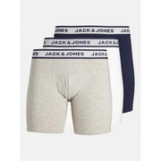 Jack and Jones Mens Pack Solid Boxer Briefs Plus Size