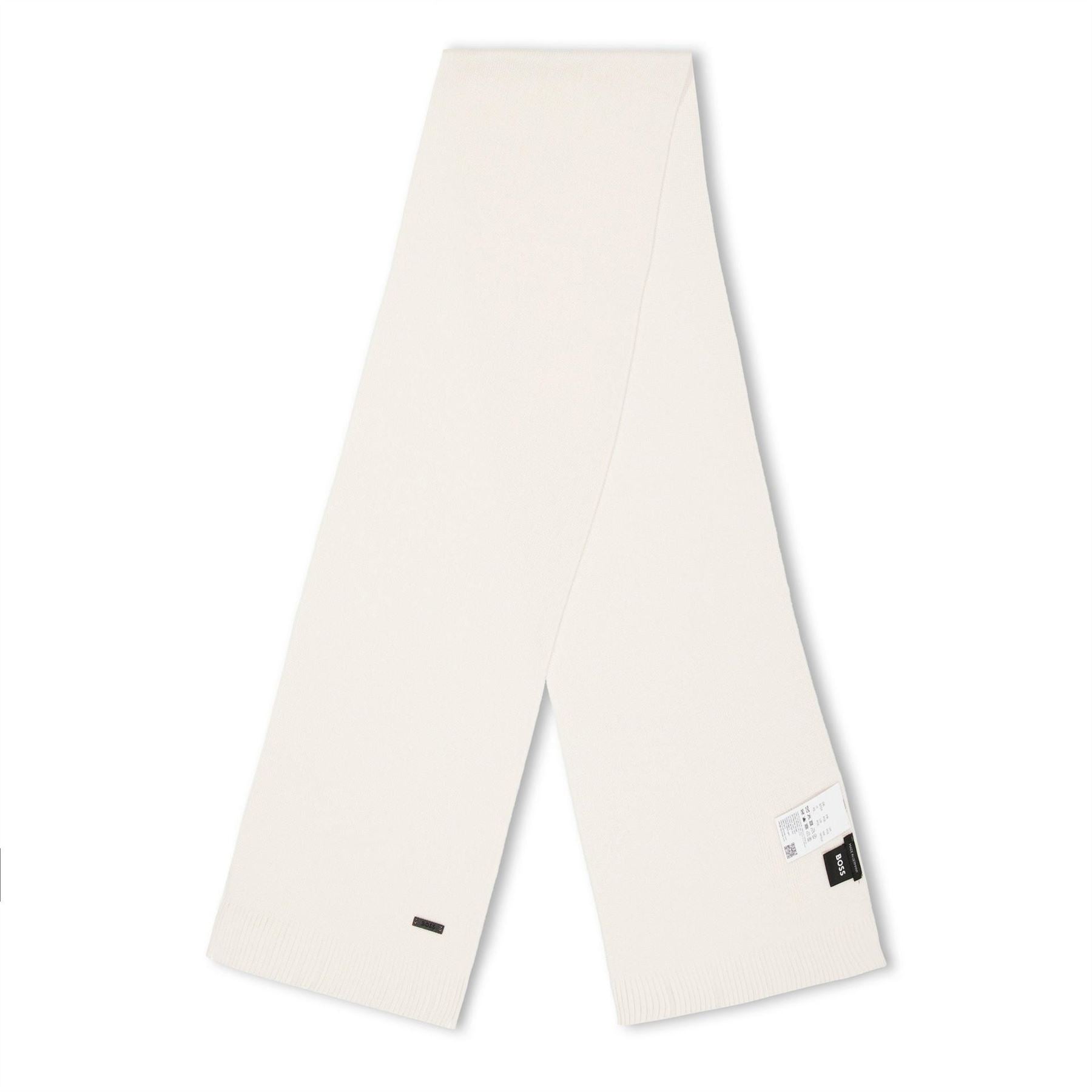 Boss Solid Oblong Scarf with Patch