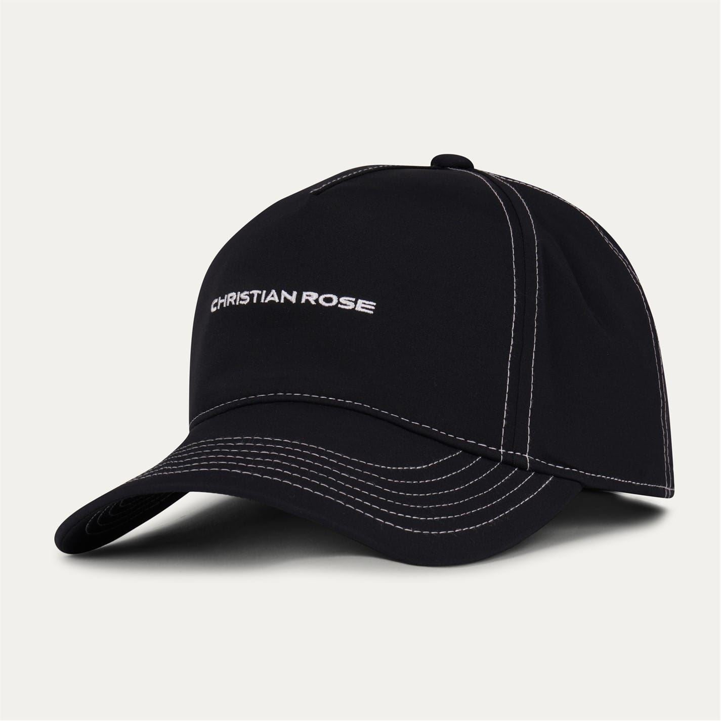 Christian Rose Nylon Unstructured Trucker Cap