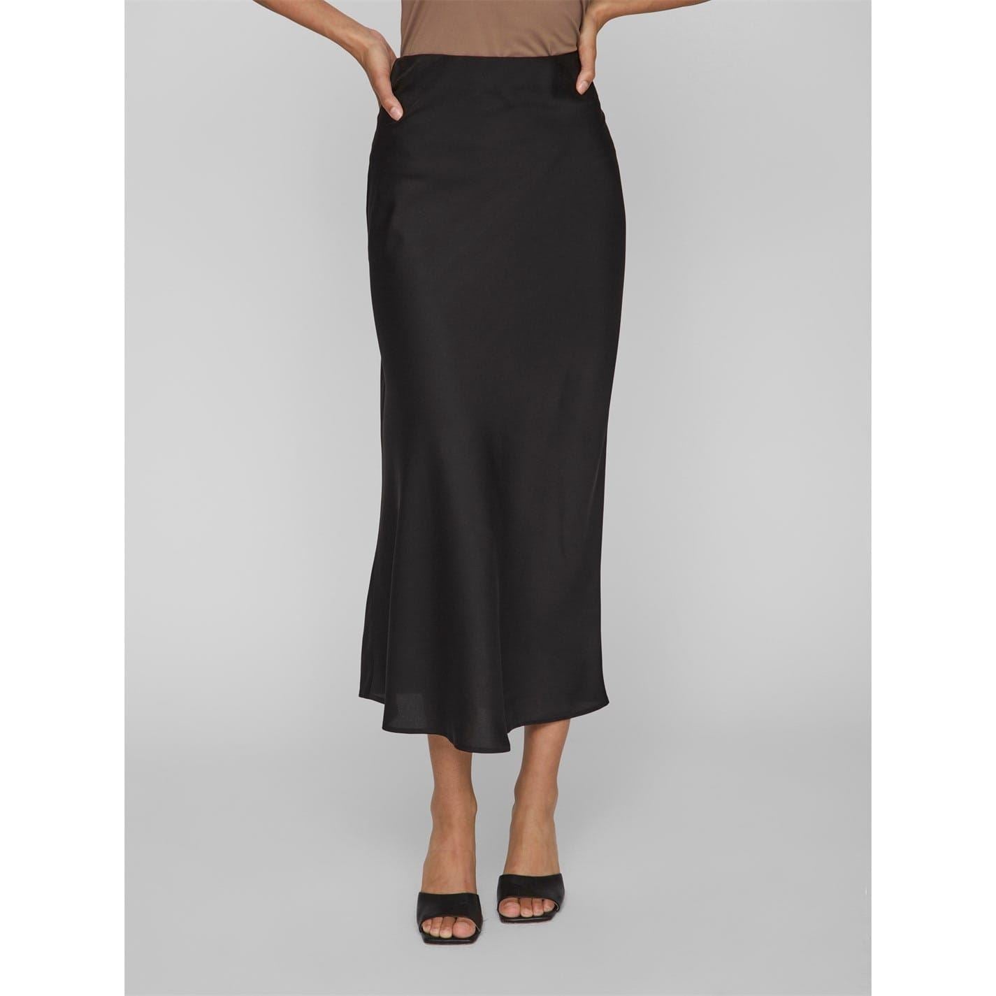 Vila Ellette Midi Slip Skirt