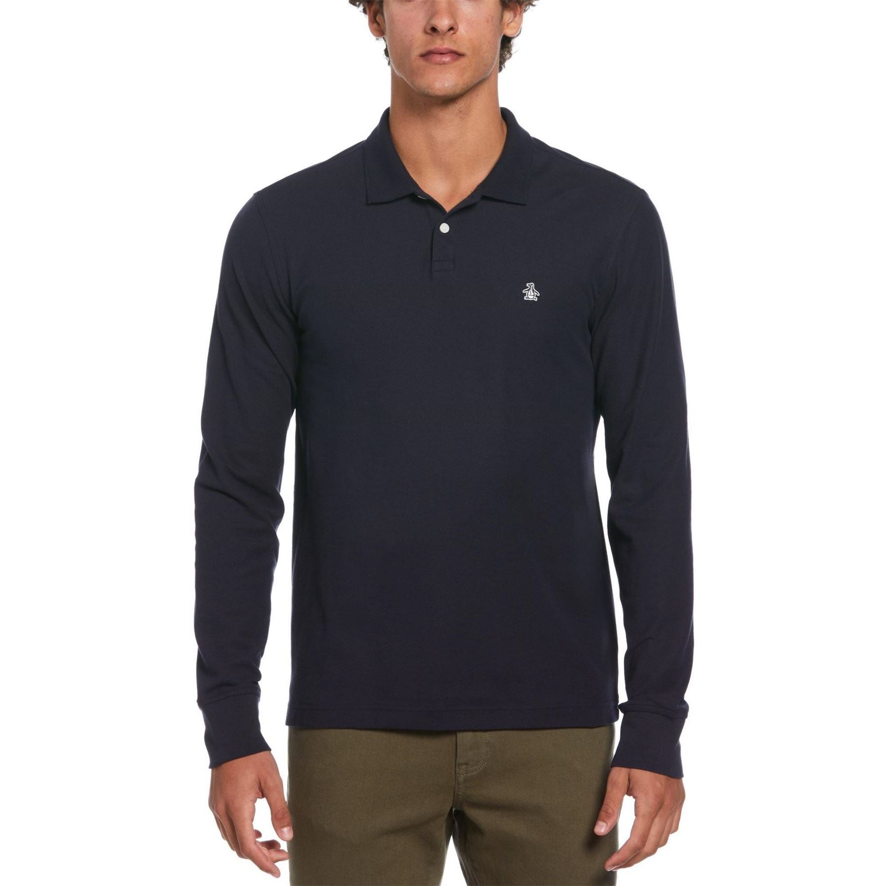Original Penguin Regular Fit Long Sleeve Polo Shirt