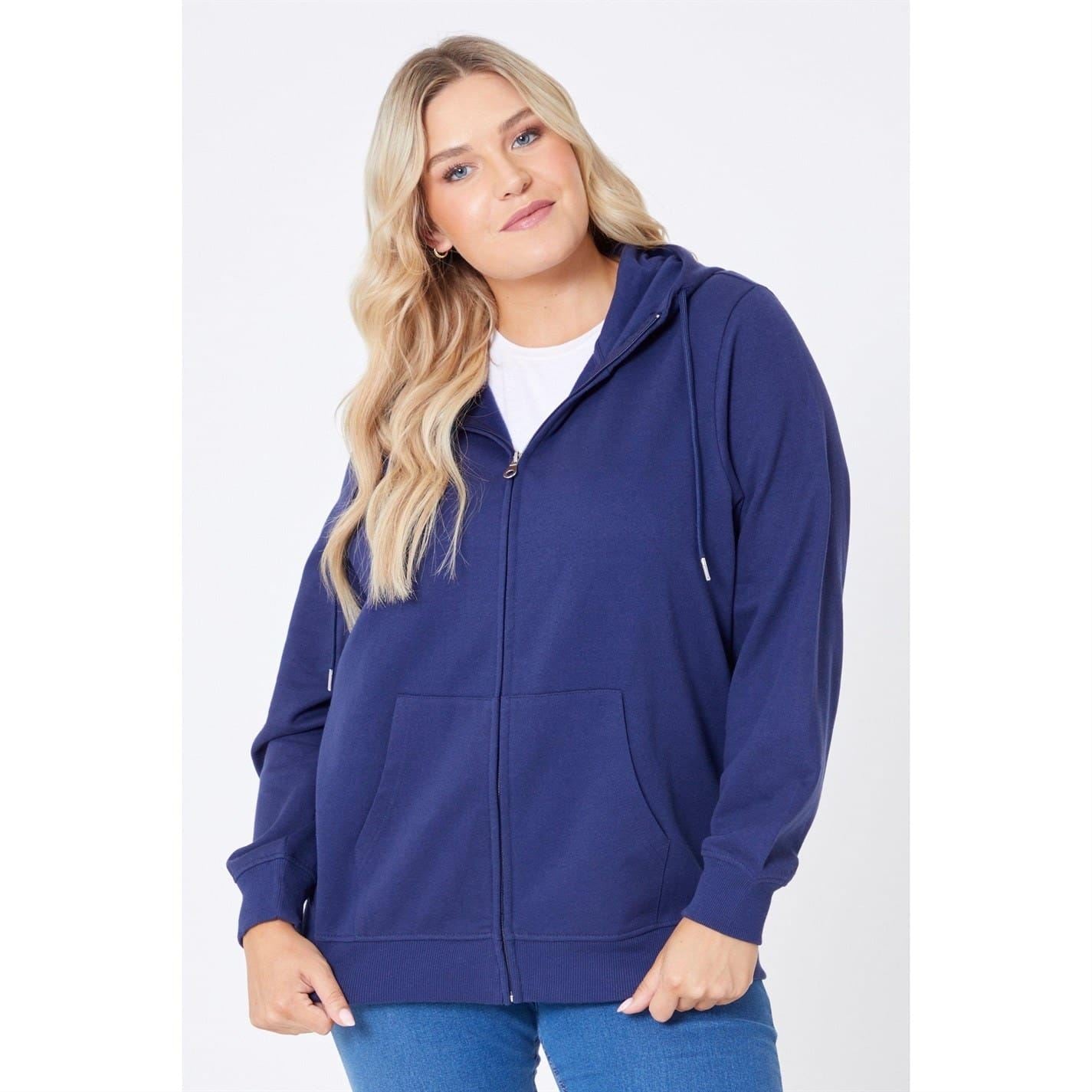 Be You Hooded Relaxed Fit Sweat Jacket with Ribbed Cuff