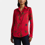 Lauren by Ralph Lauren Fit Print Charmeuse Shirt
