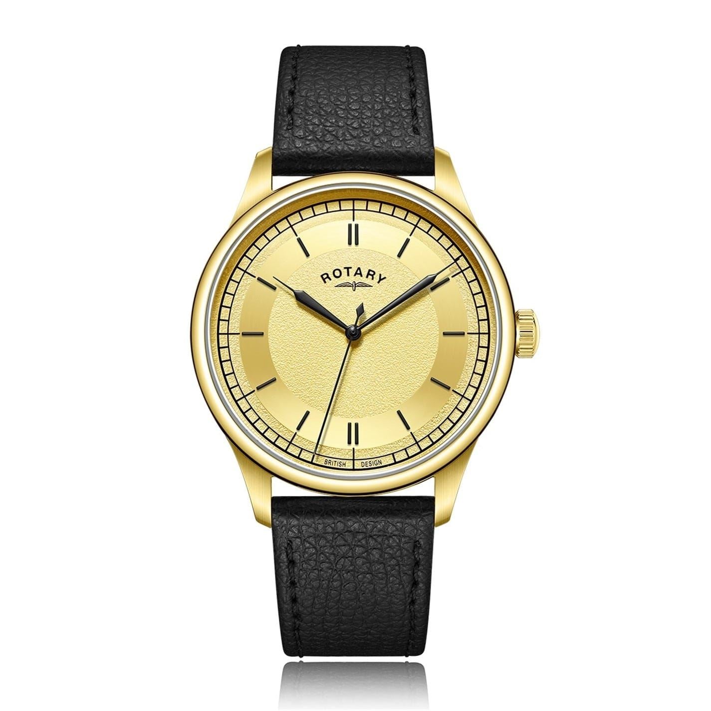 Rotary Dress Analogue Leather Strap Watch