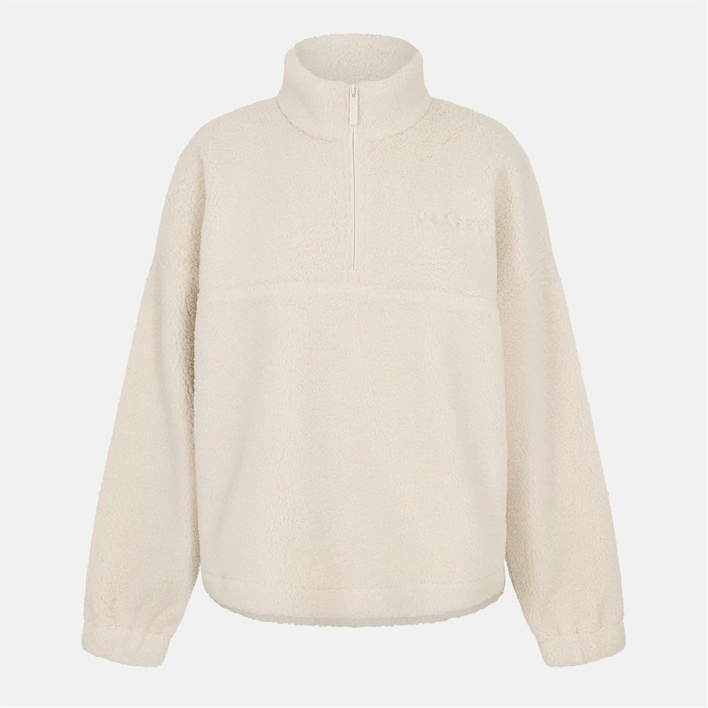 USA Pro Womens Borg Quarter Zip Fleece