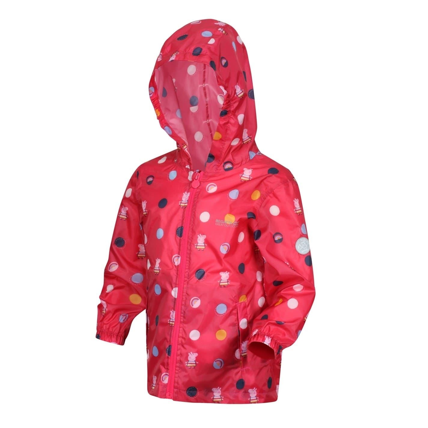 Regatta Pepa Polka Dot Hooded Rain Jacket