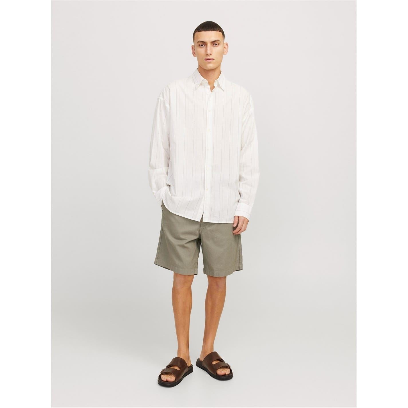 Jack and Jones Linen Bermuda Shorts