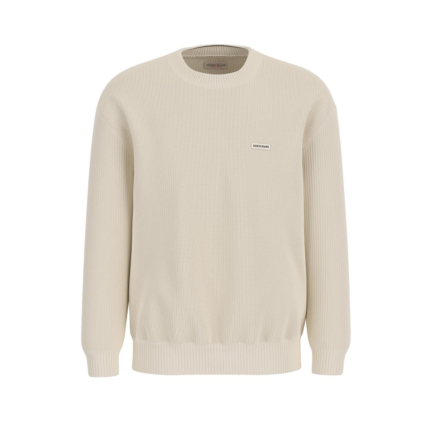 Guess Logo Print Crew Neck Long Sleeve Sweater