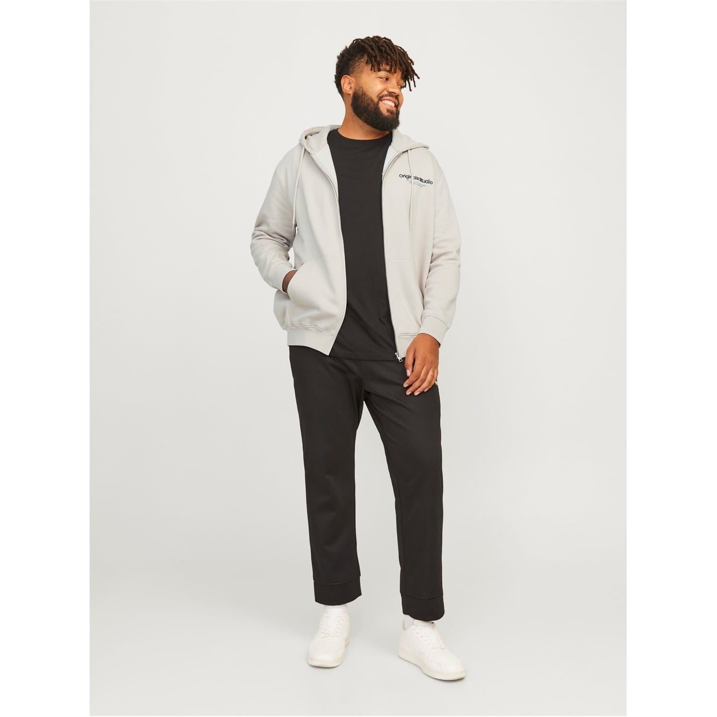 Jack and Jones Vester Hooded Ribbed Cuff Lettering Sweat Jacket
