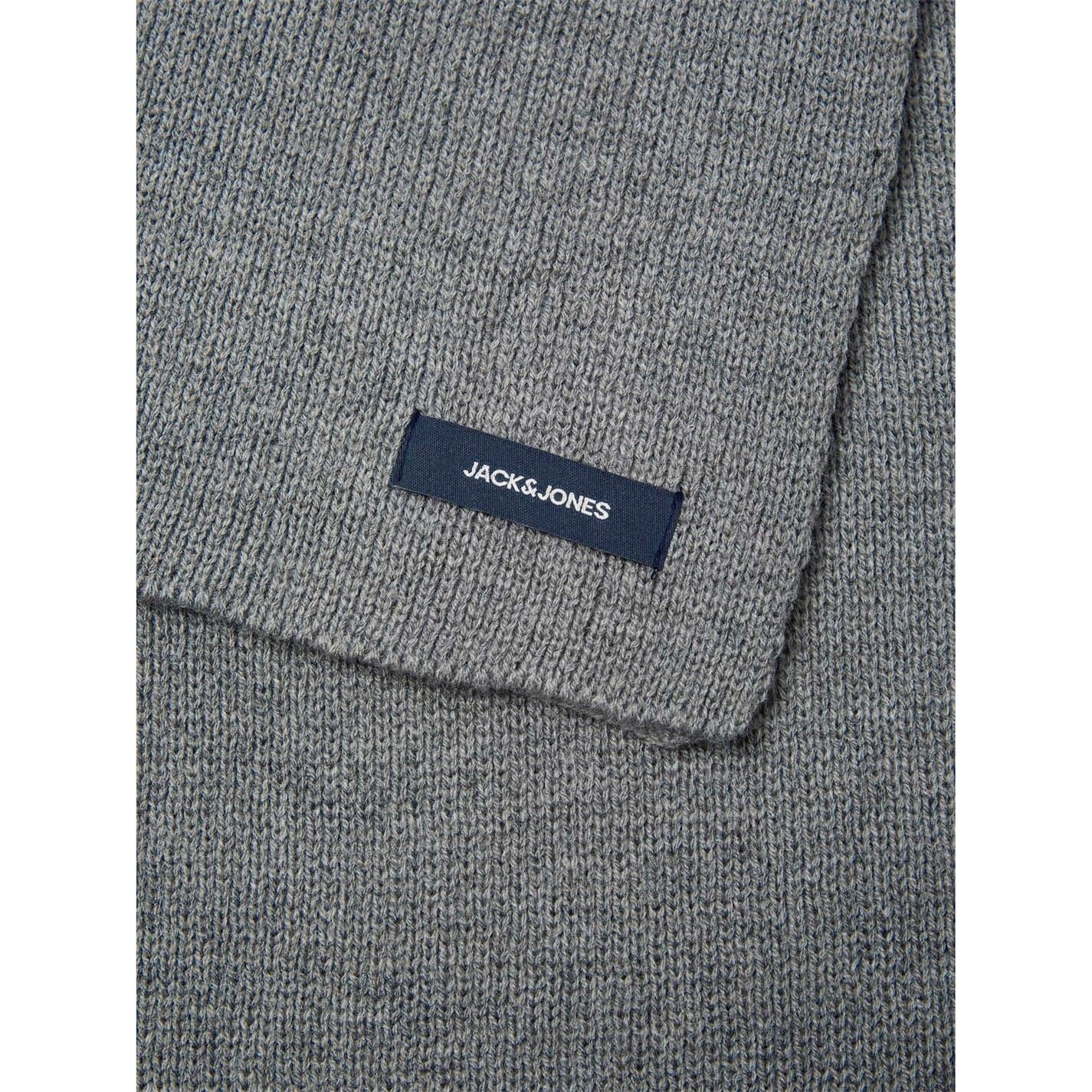 Jack and Jones Solid Knit Scarf with Woven Label