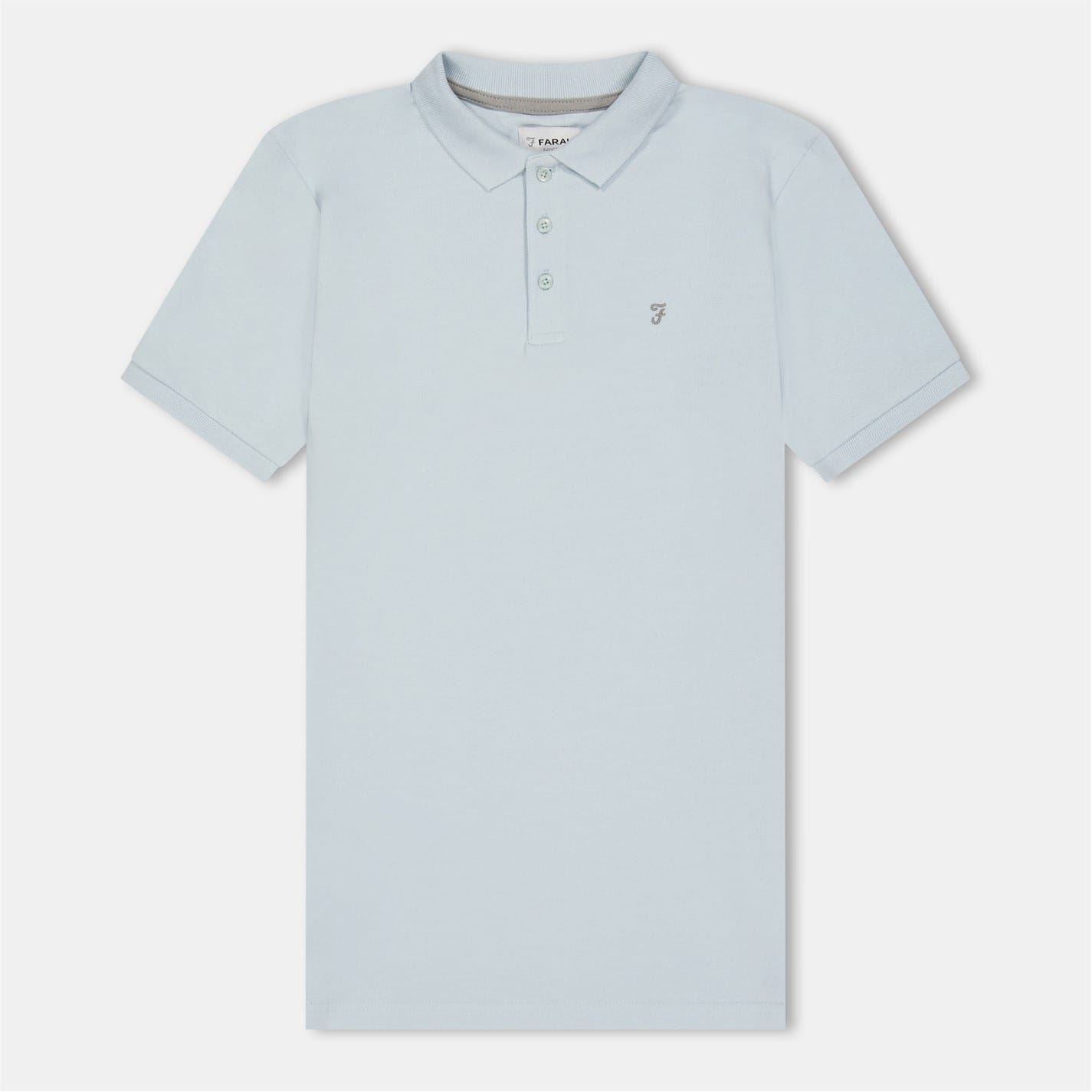 Farah Bugsworth Embroidered Collared Short Sleeve T-Shirt