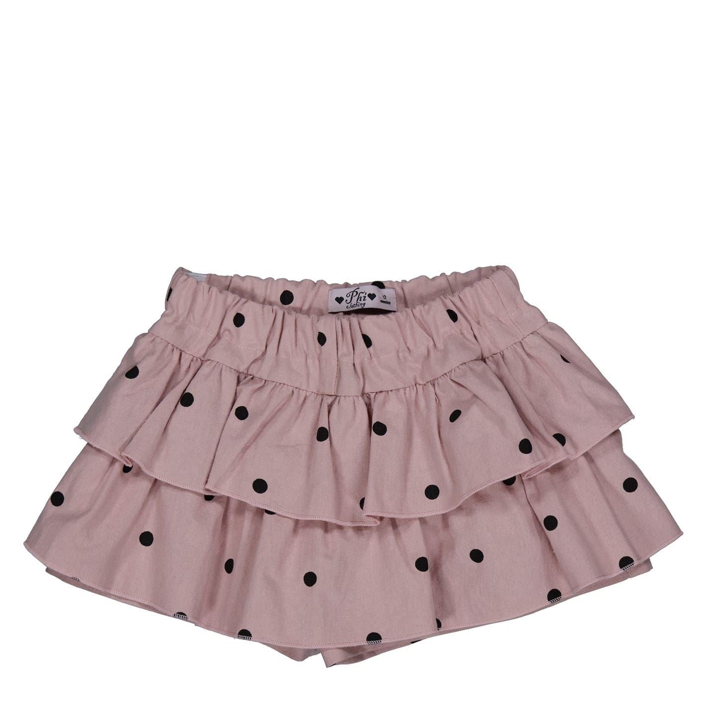 Phi Dot Frill Mini Ruffle Skirt