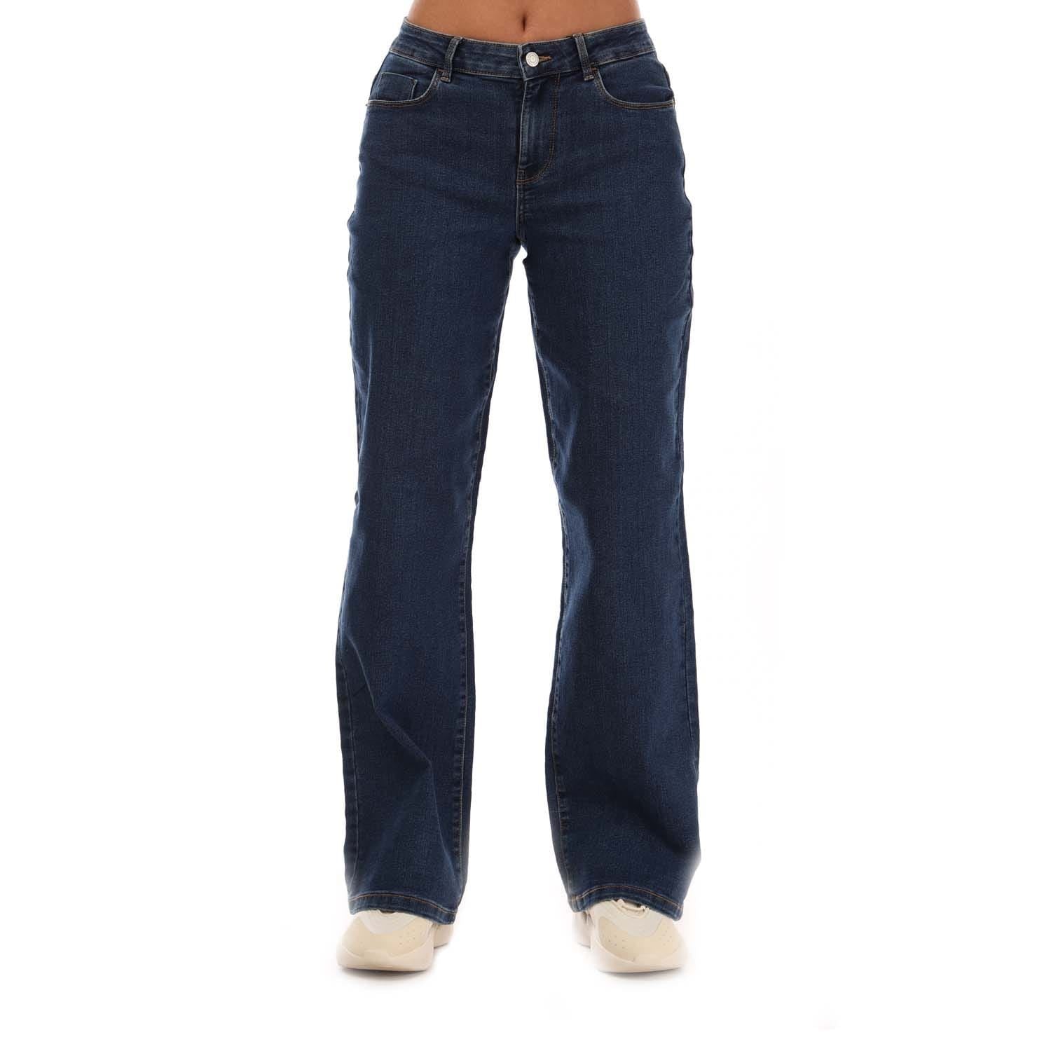 Vero Moda Elly Mid Rise Wide Leg Jeans