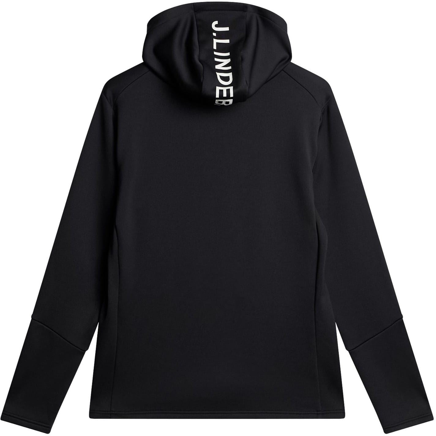 J Lindeberg Golf Aeril Full Zipper Hooded Logo Print Jacket with Zipped Pocket