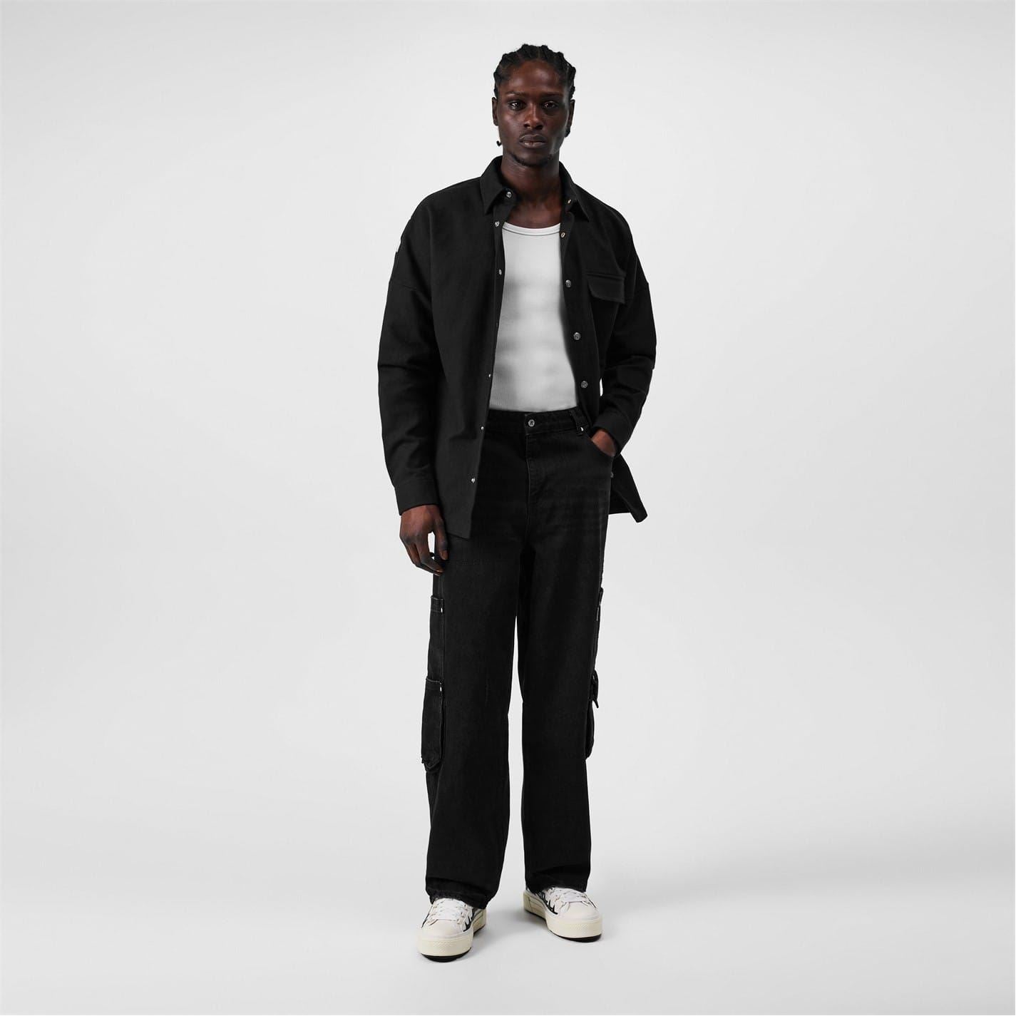 Palm Angels Gothic Lettering Overshirt