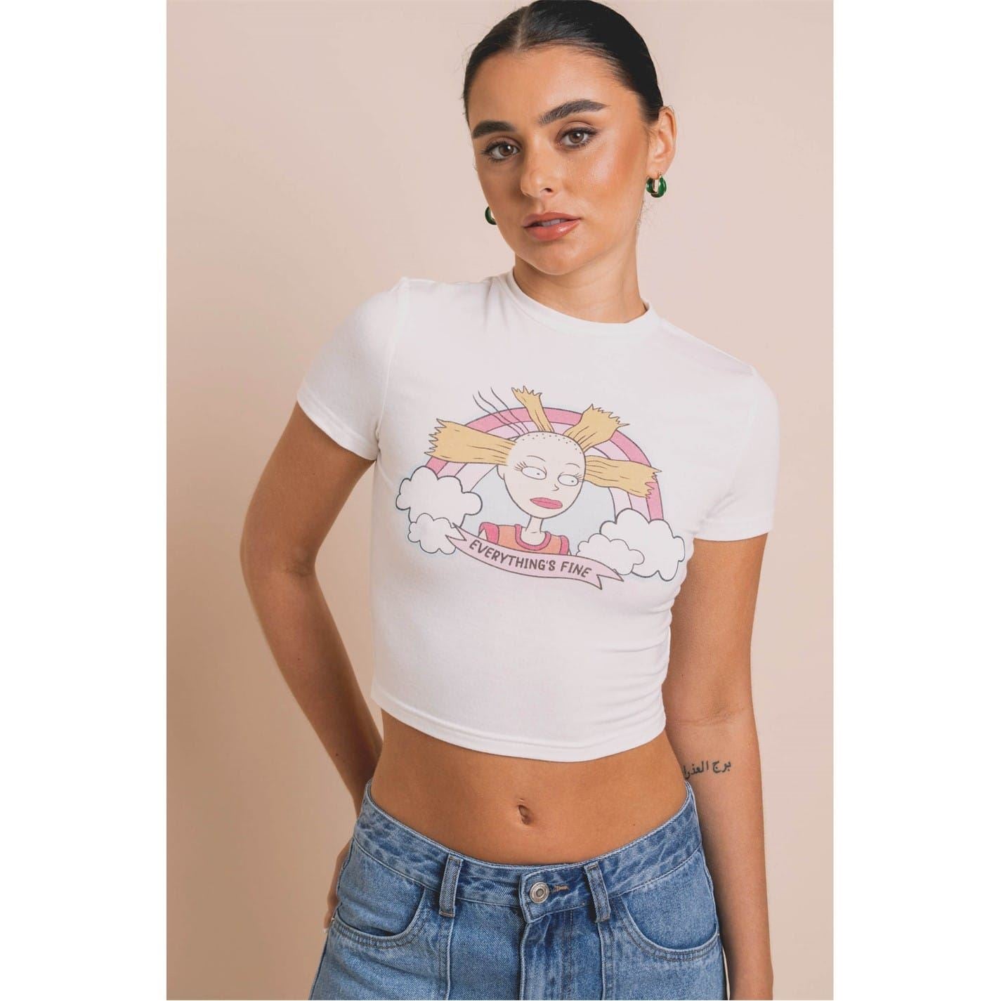 Daisy Street Rugrats Cropped Slim Fit T-Shirt