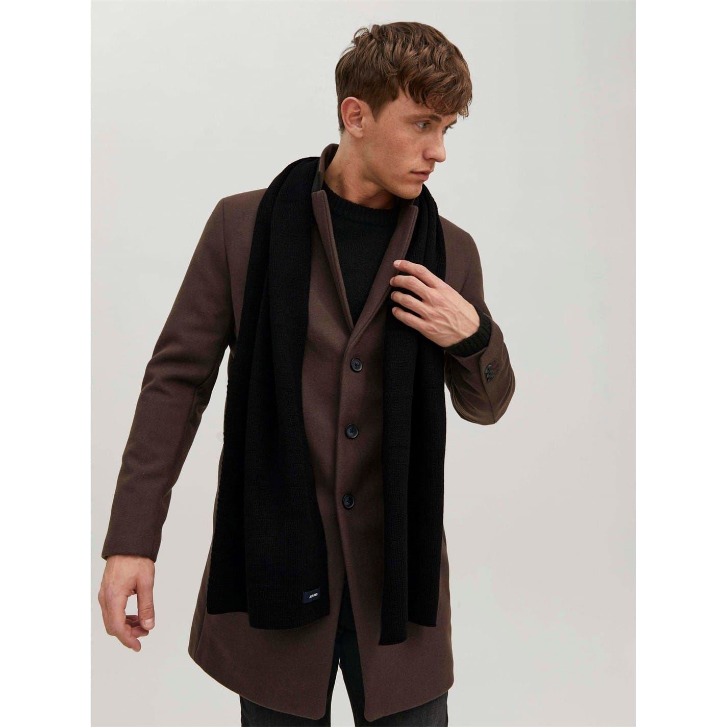 Jack and Jones Solid Knit Scarf with Woven Label