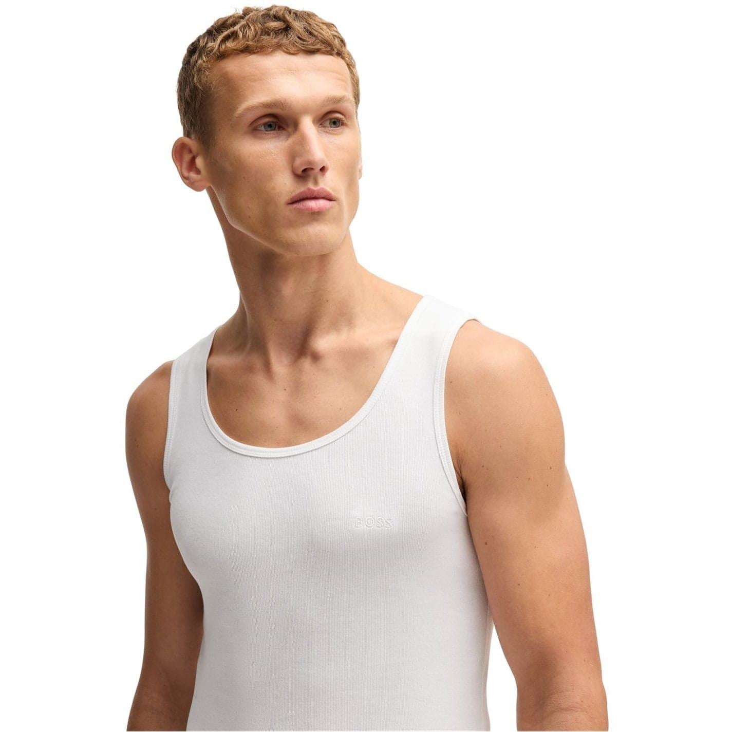 Boss Scoop Neck Regular Fit Rib Tank
