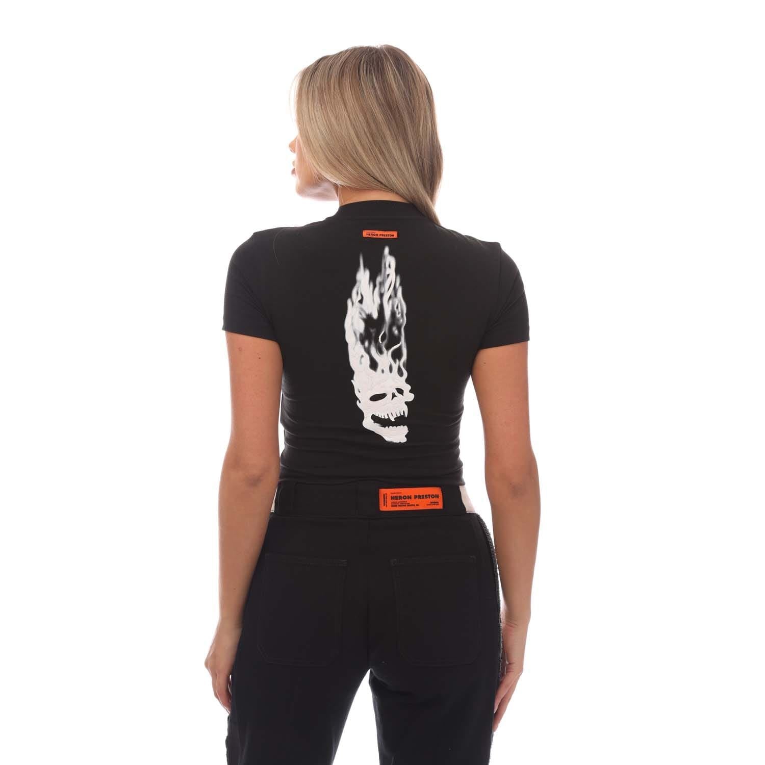 Heron Preston Flaming Skull Baby T-Shirt