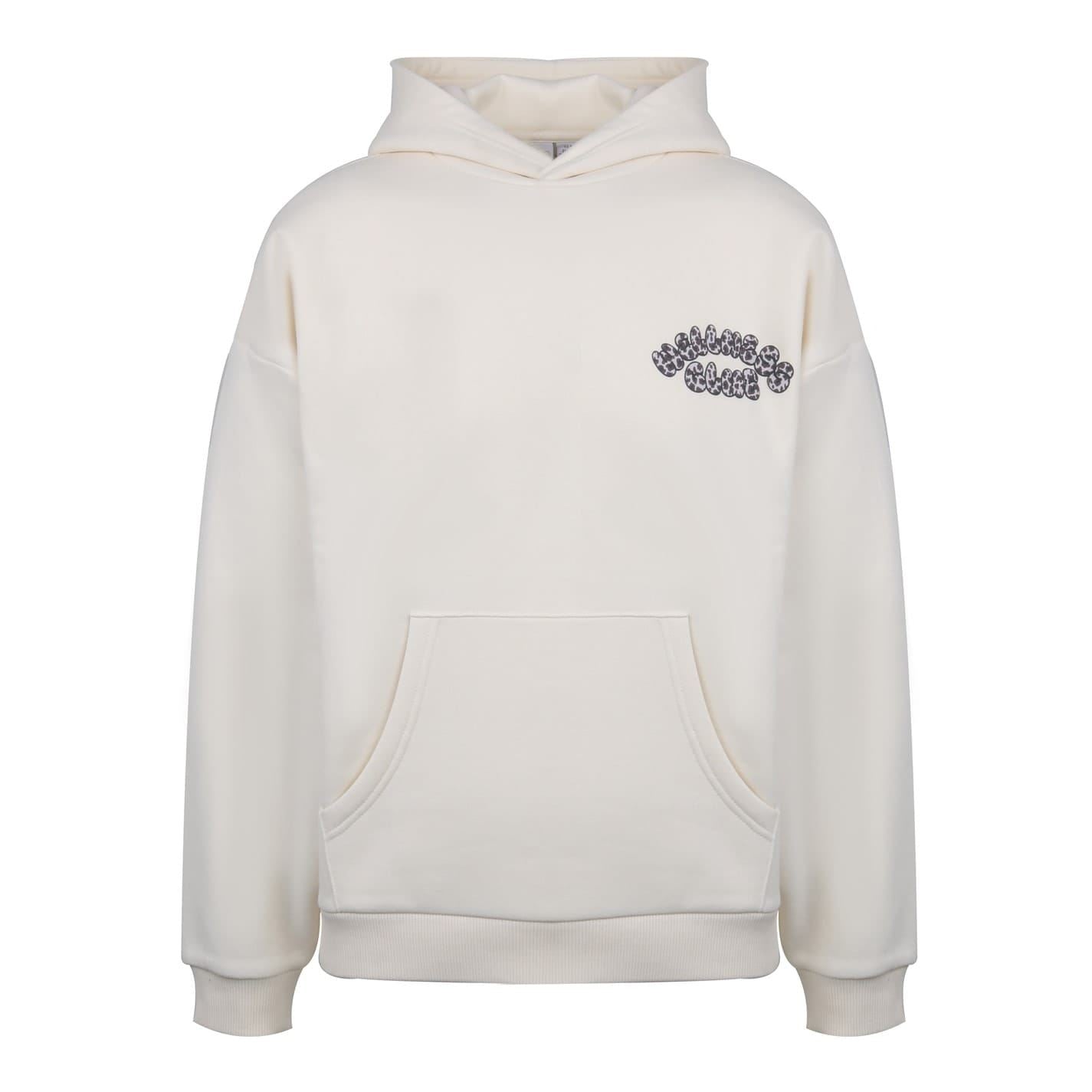 Miso Bubble Hood Lettering Drop Shoulder Sweatshirt