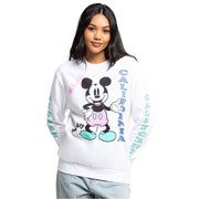Disney Mickey Mouse Logo Print Crew Neck Sweater