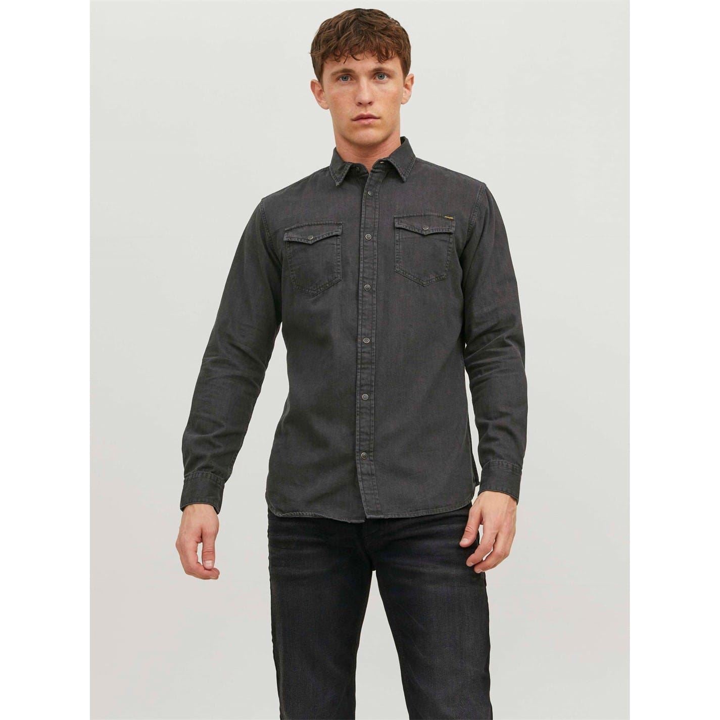 Jack and Jones Sheridan Collared Neck Long Sleeve Shirt