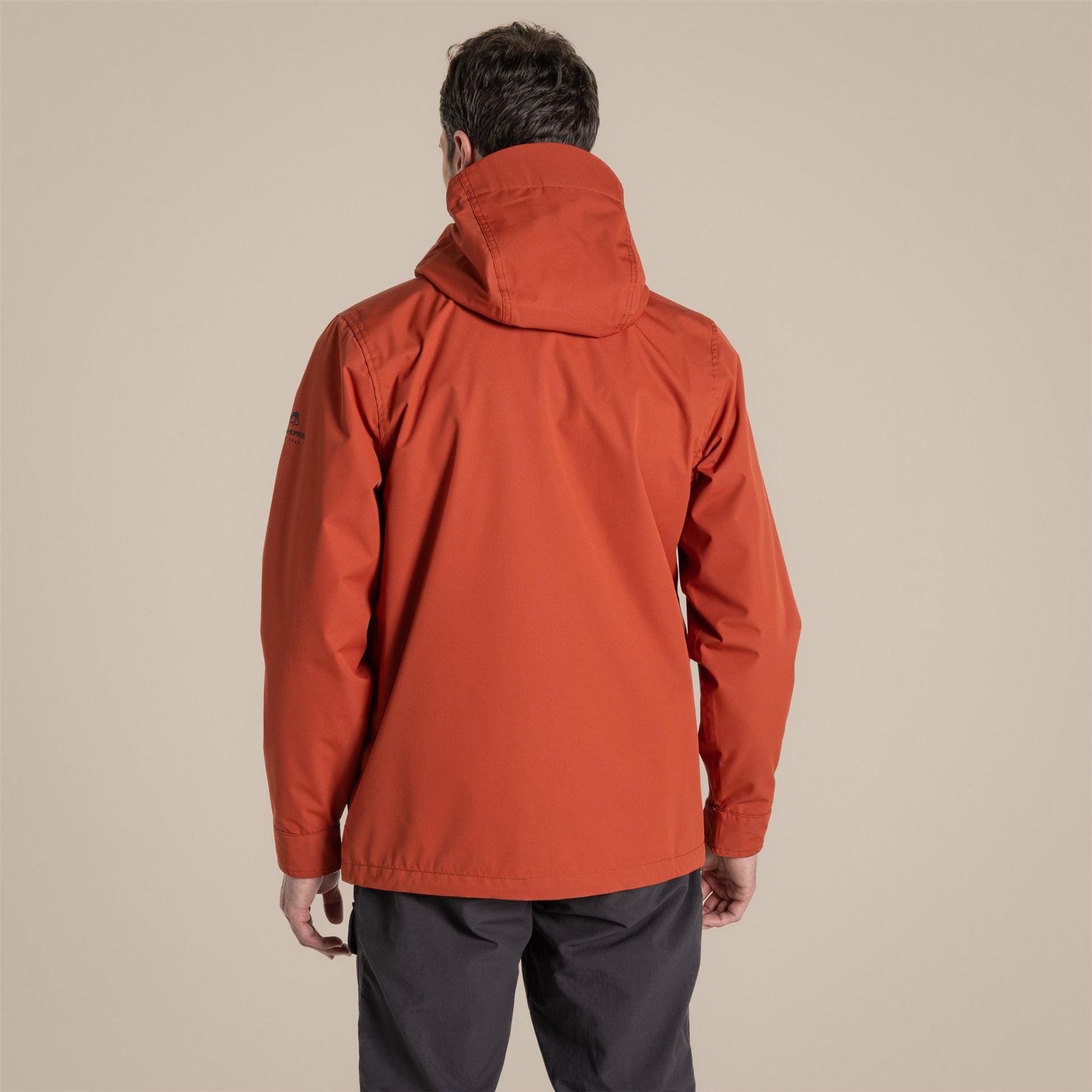 Craghoppers Hartley Solid Patterned Hooded Snap Button Rain Jacket